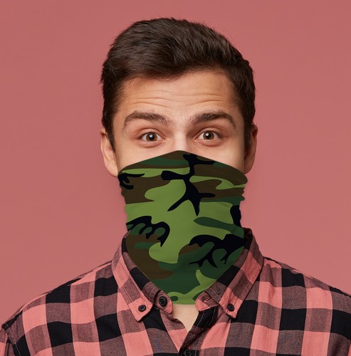 Verde marrone stampa - &,